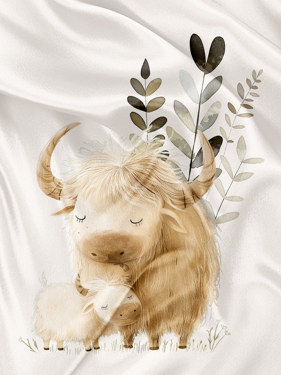 Panneau pour Vêtement et Couverture Vache Highland dans le champ! main image 1