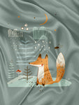 Napkin and Blanket Panel Little fox in the forest