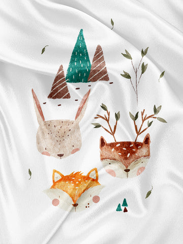 Woodland friends Napkin and Blanket Panel