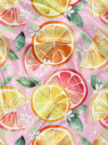 Citrus Slice Napkin and Blanket Panel