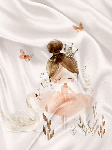 Ballerina and Butterfly Napkin and Blanket Panel
