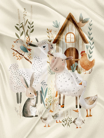 Easter Farmhouse Napkin and Blanket Panel
