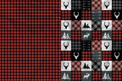 Panel for Clothing and Blanket Red Deer