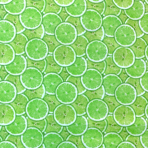 100% Cotton with Pattern - Lime