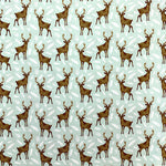 100% Cotton with Pattern - Deer Mint