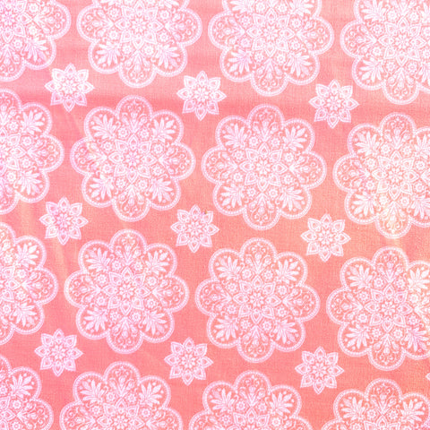 100% Cotton with Pattern - Coral Floral