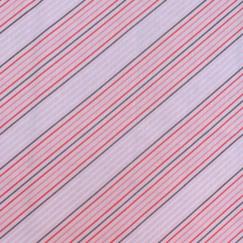 100% Coton à Motif - Light Pink Stripe