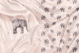 Panneau pour Vêtement et Couverture Éléphant Doux